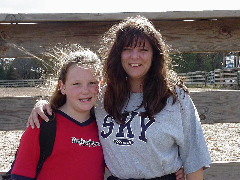 Stephanie and Ms. Leu.JPG - 1999 - Sky Ranch, Van, TX - Stephanie with her teacher Ms. Leu